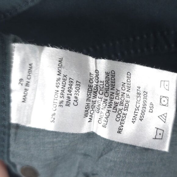 JOE’S THE CHARLIE High Rise Skinny Ankle Green Coated Pants Jeans RawHem Size 29 - Picture 11 of 11